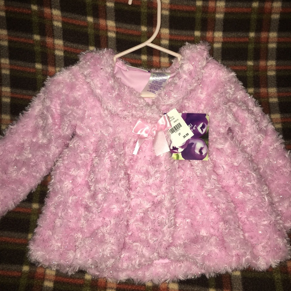 ⛔️SOLD⛔️2t Blueberri faux-fur swing coat